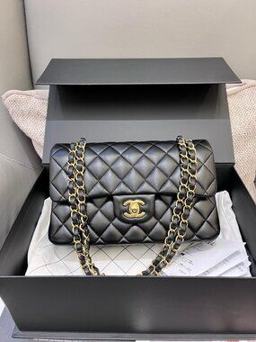 Chanel Classic Cavier Gold Leather Bag